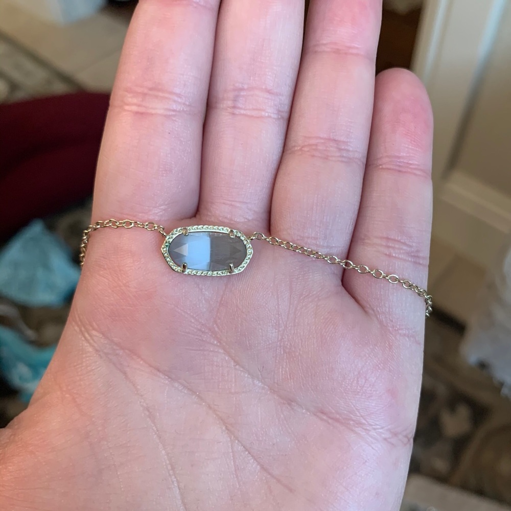 Kendra Scott Elisa gold necklace in slate